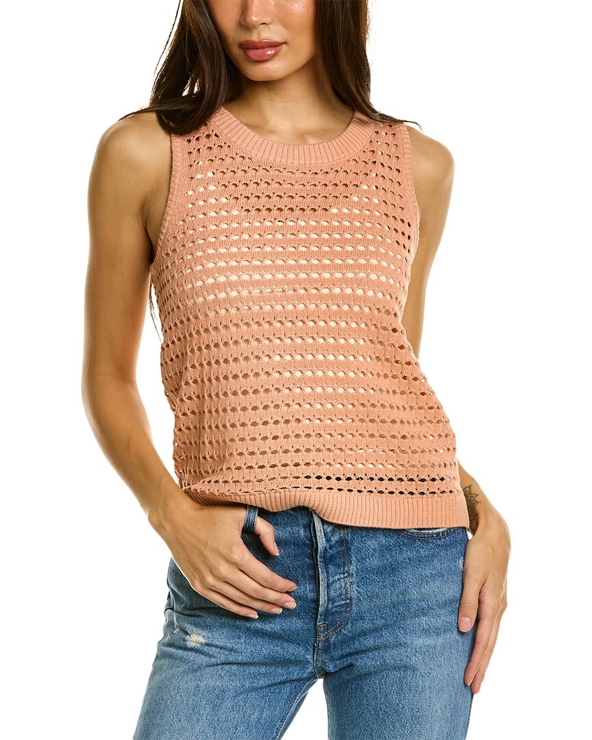 Splendid Women's Asher Cotton Open-sittch Sweater Tank In Red