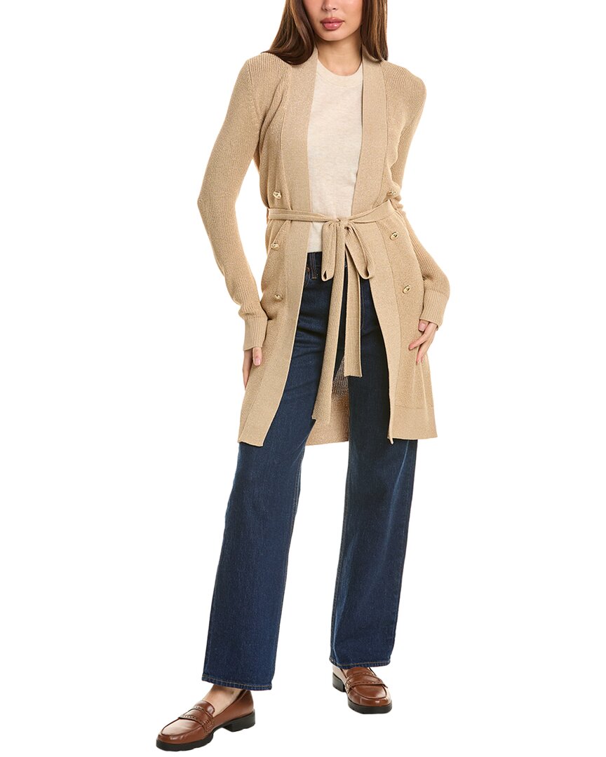 Stella + Lorenzo Cardigan In Metallic