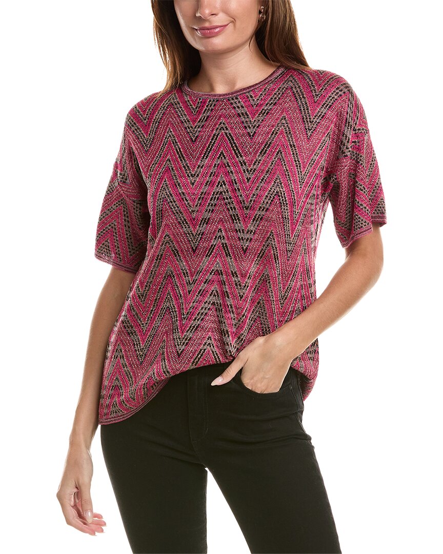 M Missoni Woman Sweater Fuchsia Size S Viscose, Wool, Metallic Fiber, Polyamide In Pink