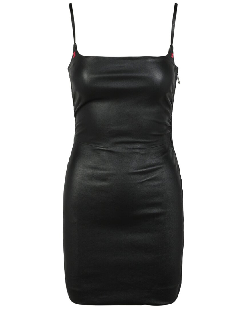 Off-white Stretch Leather Mini Dress
