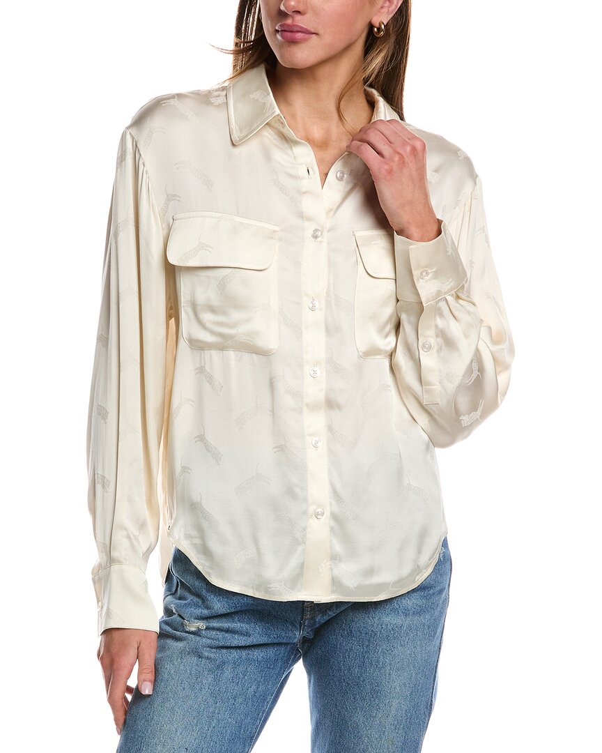 Chrldr High-low Blouse In White