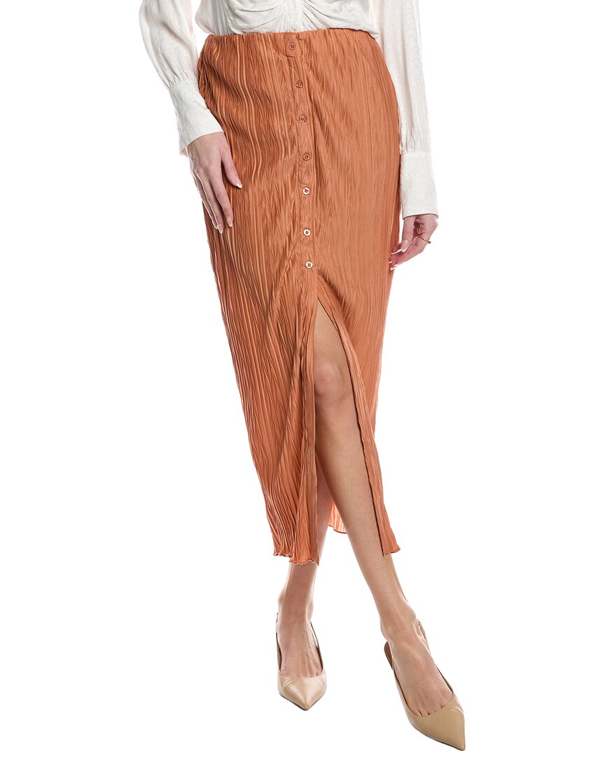 Moon River Maxi Skirt In Orange