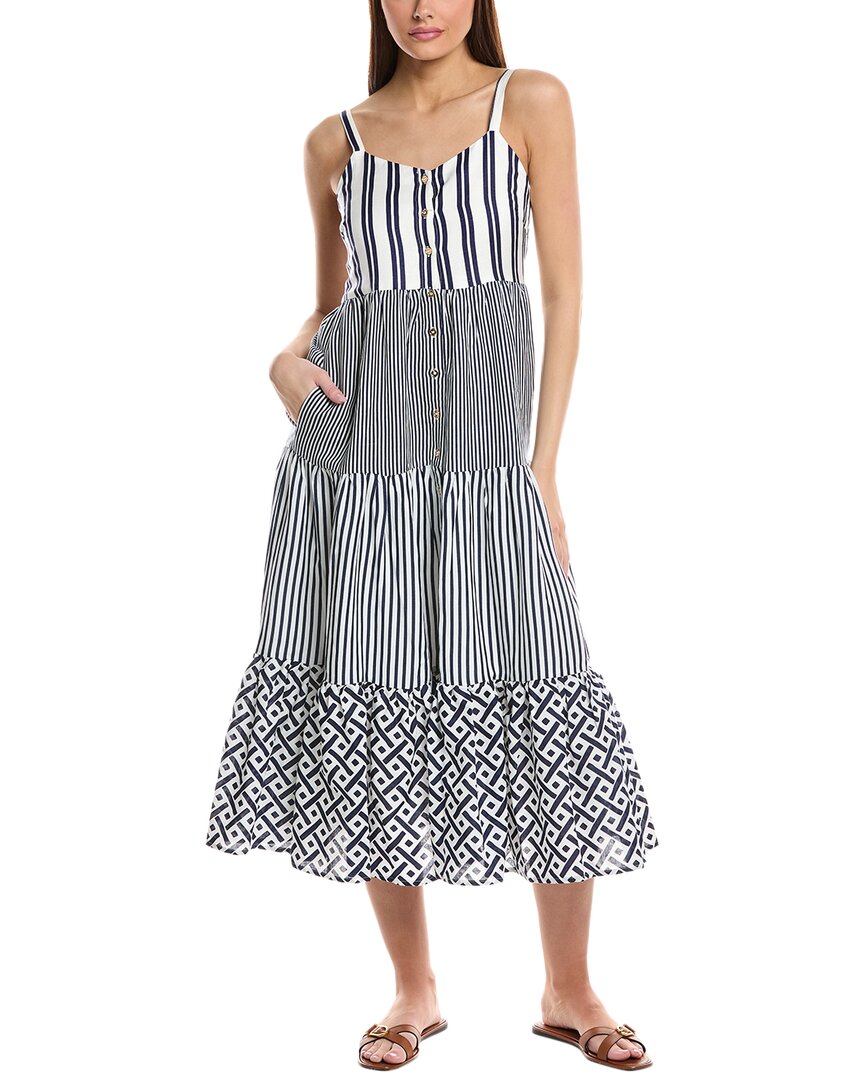 DUFFIELD LANE DUFFIELD LANE DUXBURY LINEN-BLEND MIDI DRESS