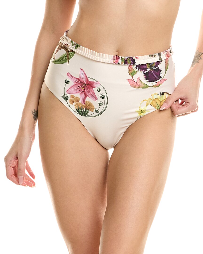 Shop Agua By Agua Bendita Marina Bikini Bottom In White