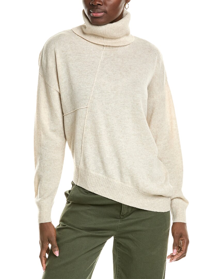 BRODIE CASHMERE BRODIE CASHMERE WOOL & CASHMERE-BLEND ASYMMETRICAL MOCK NECK JUMPER