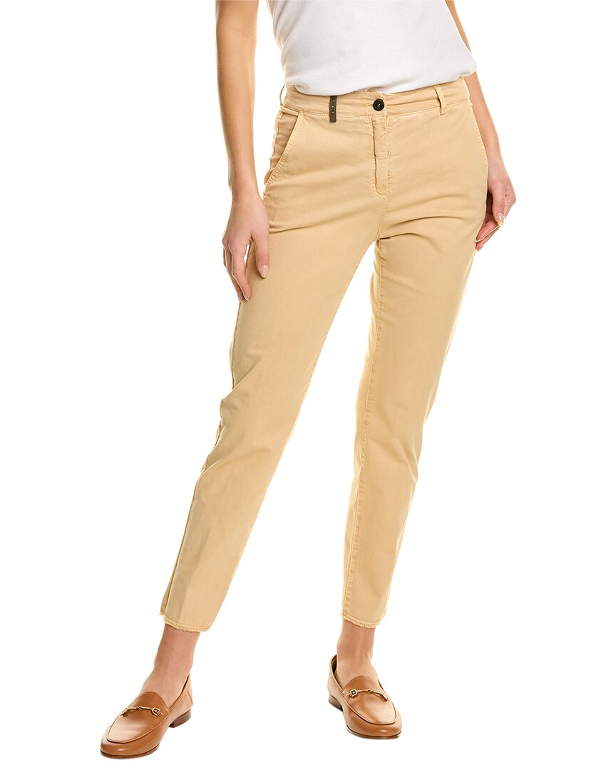 Shop Peserico Trouser In Brown