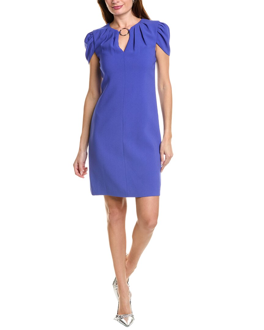 Elie Tahari Tulip Sleeve Shift Dress In Blue