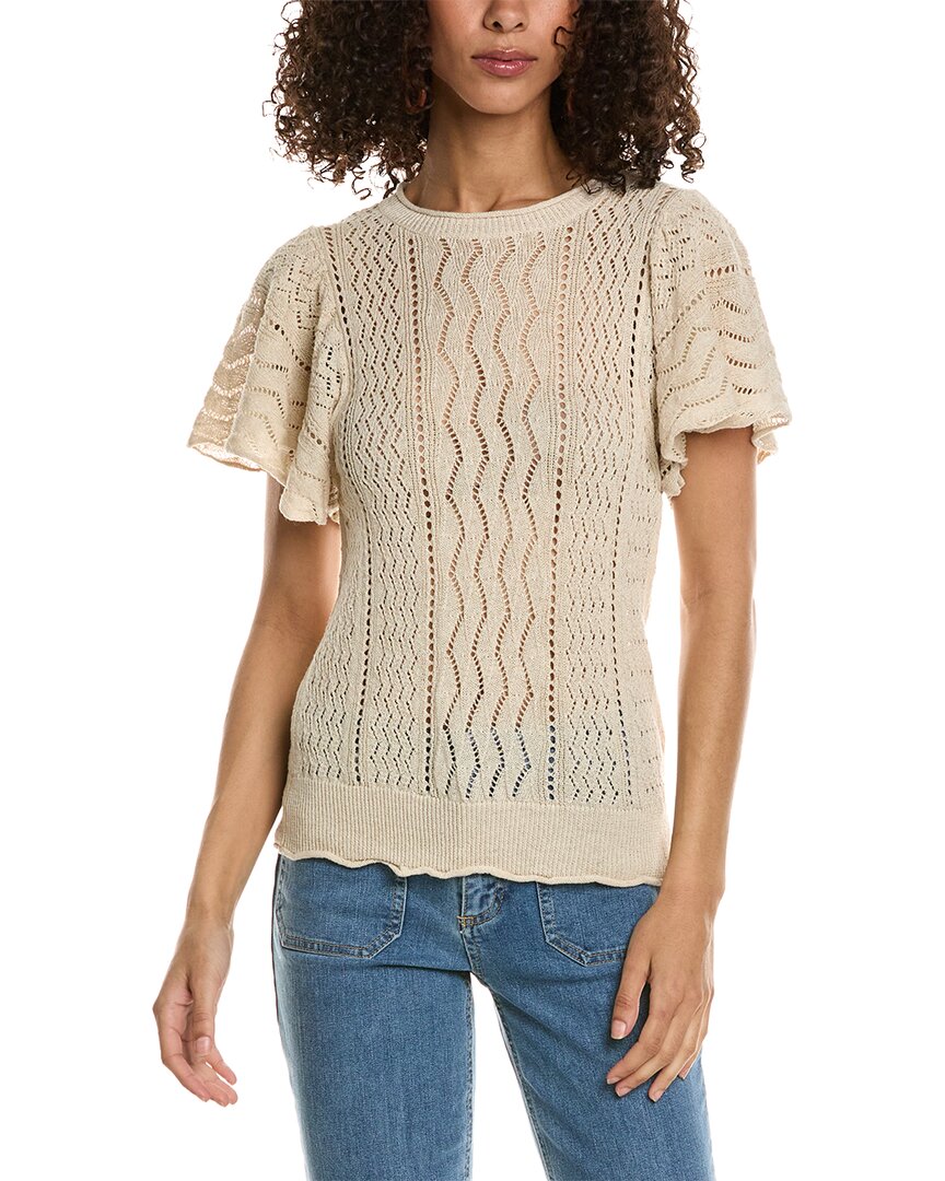 Vanessa Bruno Thara Linen-blend Sweater In Beige