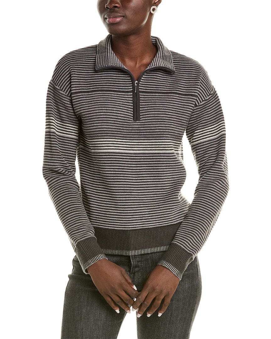 Meister X Fera Bonnie Wool-blend 1/2-zip Sweater In Grey