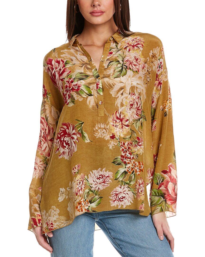 Johnny Was Vintage Rose Mara Blouse In Multi In Yellow