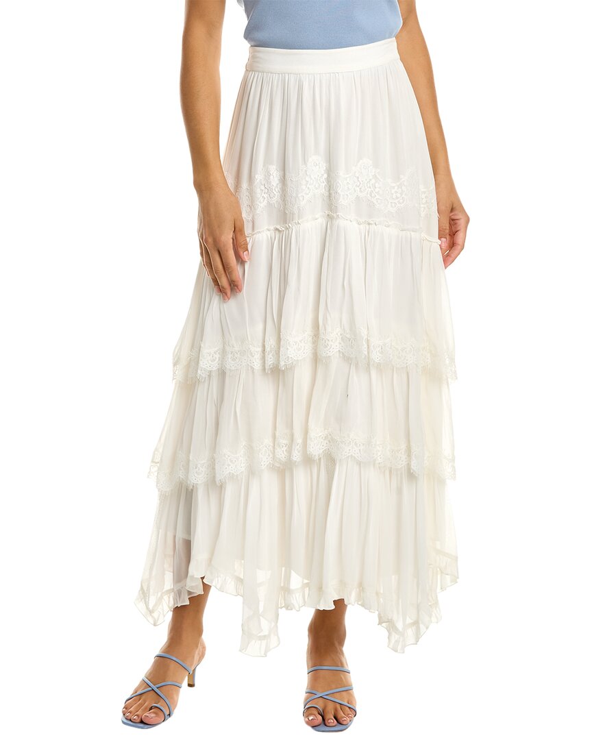Shop Rococo Sand Mia Midi Skirt In White