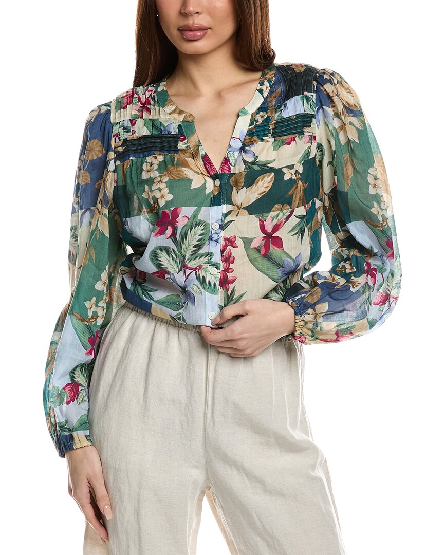 Tommy Bahama Hightide Flora Blouse In Green