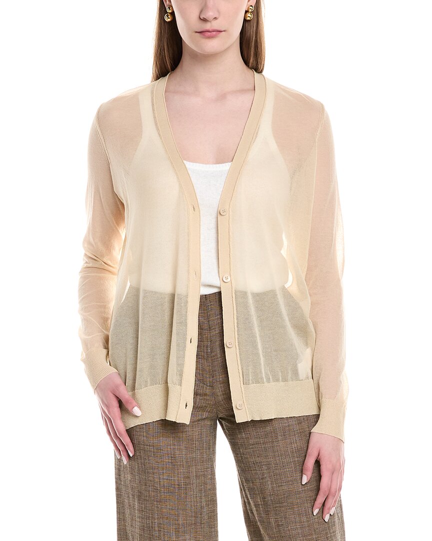 LAFAYETTE 148 LAFAYETTE 148 NEW YORK V-NECK BUTTON FRONT WOOL-BLEND CARDIGAN