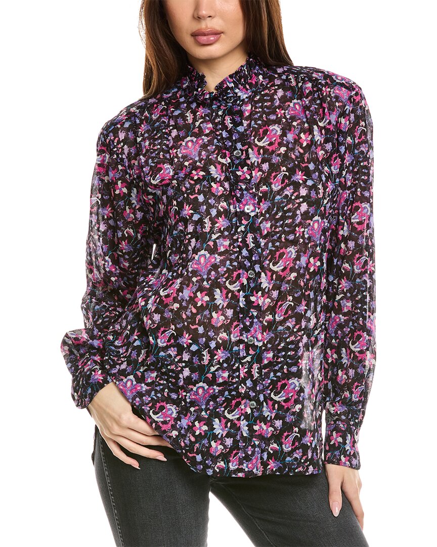 Isabel Marant Étoile Isabel Marant E'toile Silk-blend Blouse In Black