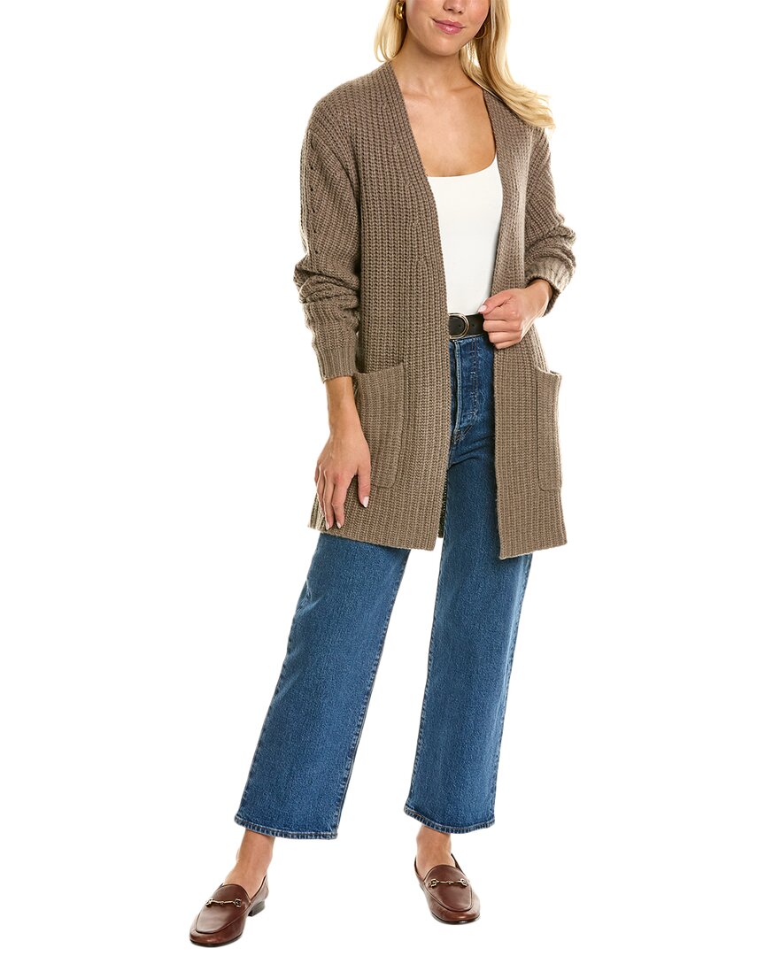 autumn cashmere open cashmere & wool-blend cardigan