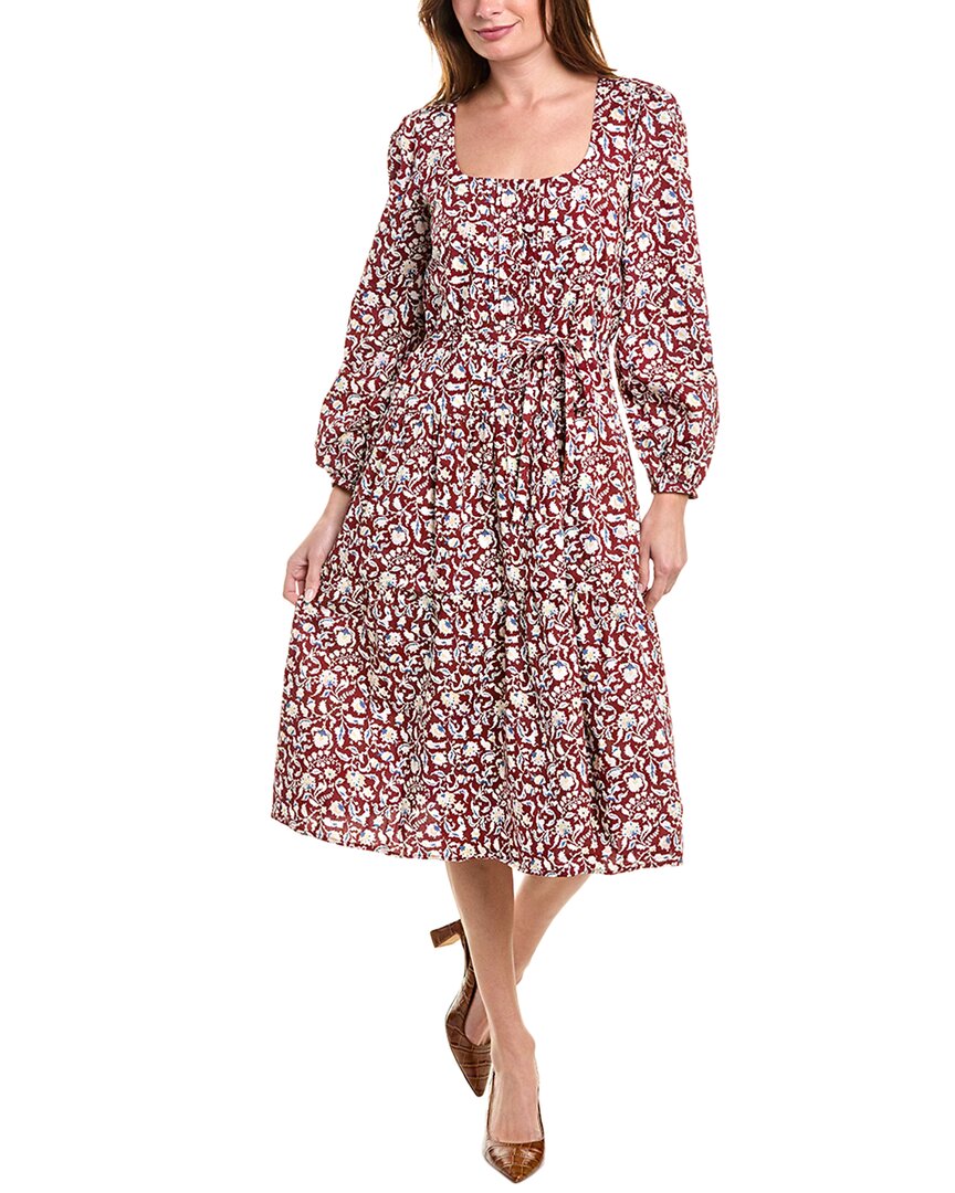 Joie Alesia Midi Dress In Red