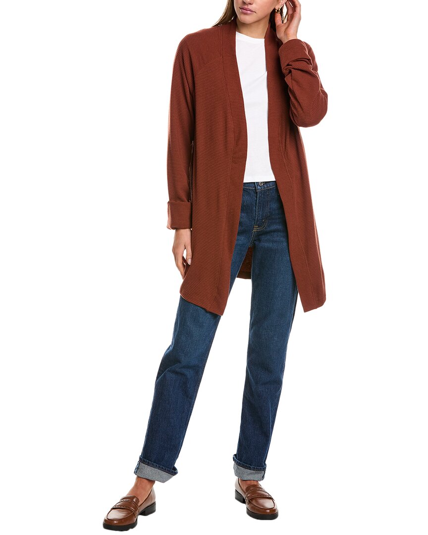 Three Dots Nova Duster In Red