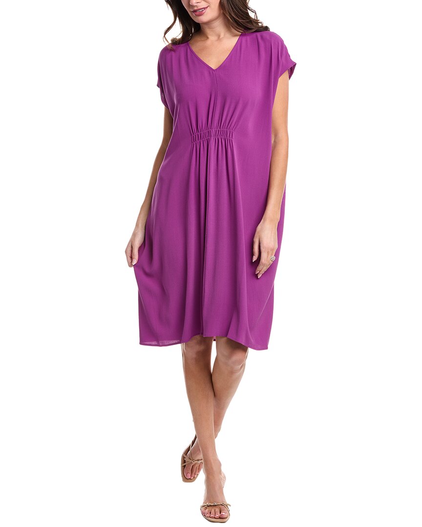 Eileen Fisher V-neck Silk Dress