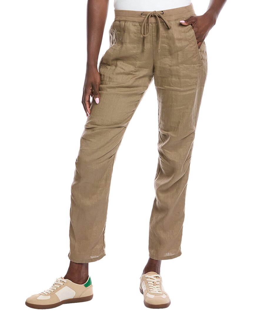 James Perse Linen Utility Pant In Black