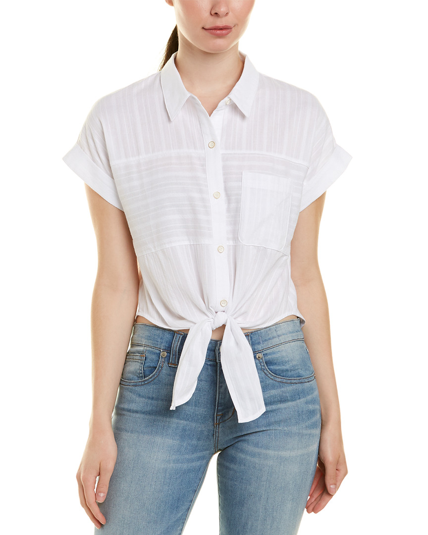 Image of Harper Tie Front Top