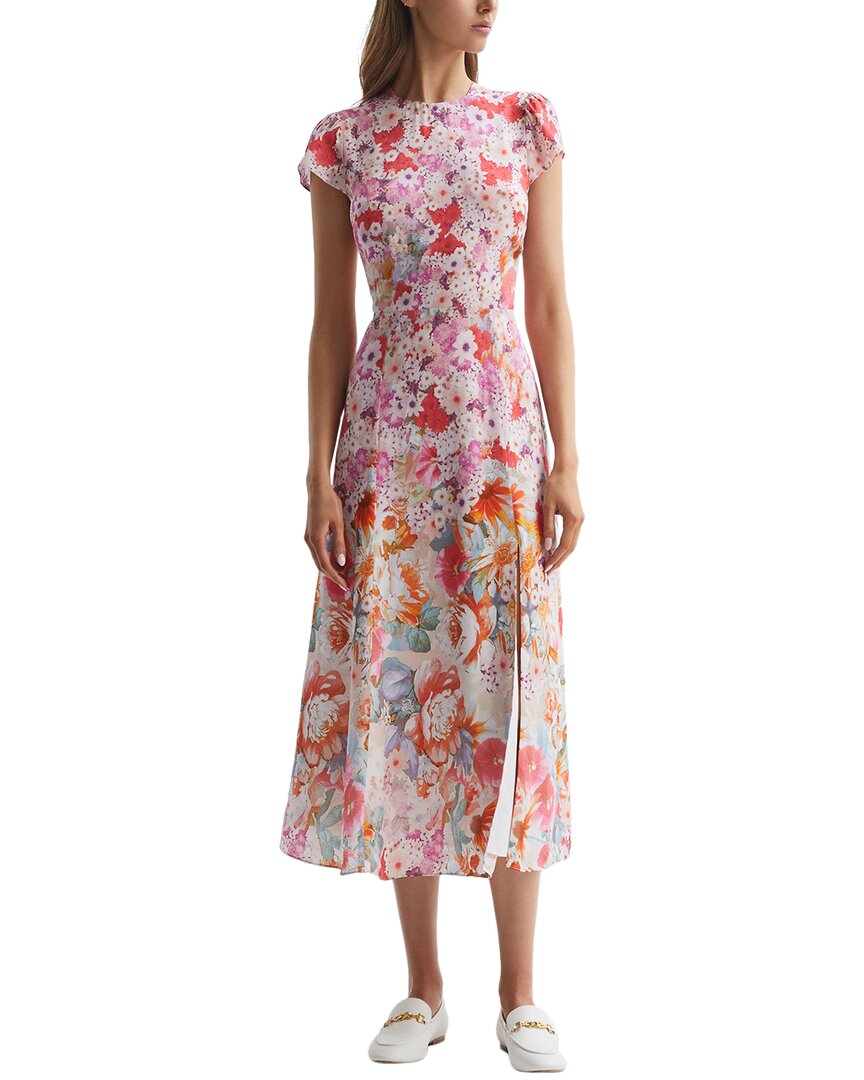 Reiss Ivy Floral Ombre Midi Dress