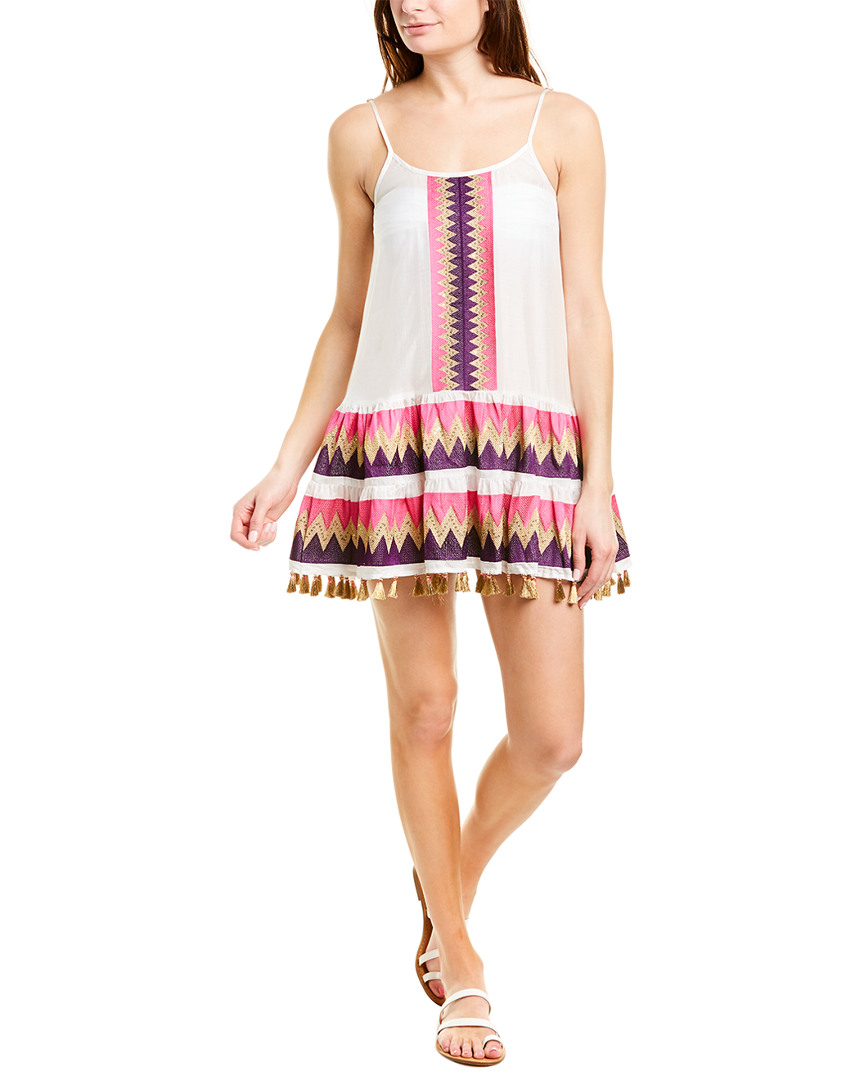 Image of TAJ by Sabrina Crippa Tassel Silk Mini Dress