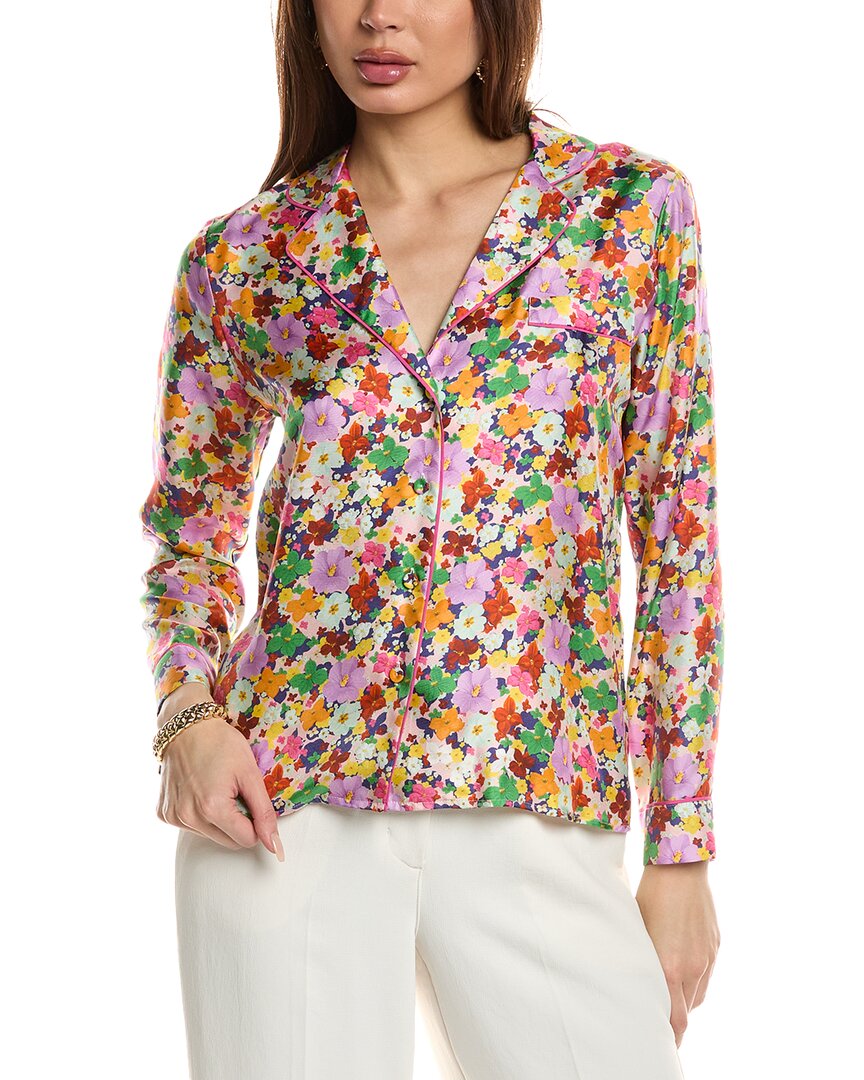 Borgo De Nor Eden Silk Top In Purple