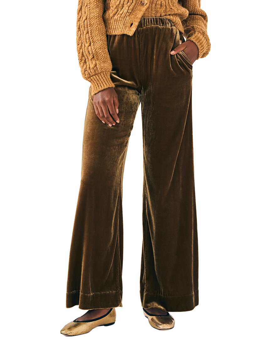 Faherty Stretch Silk Velvet Genevieve Pants