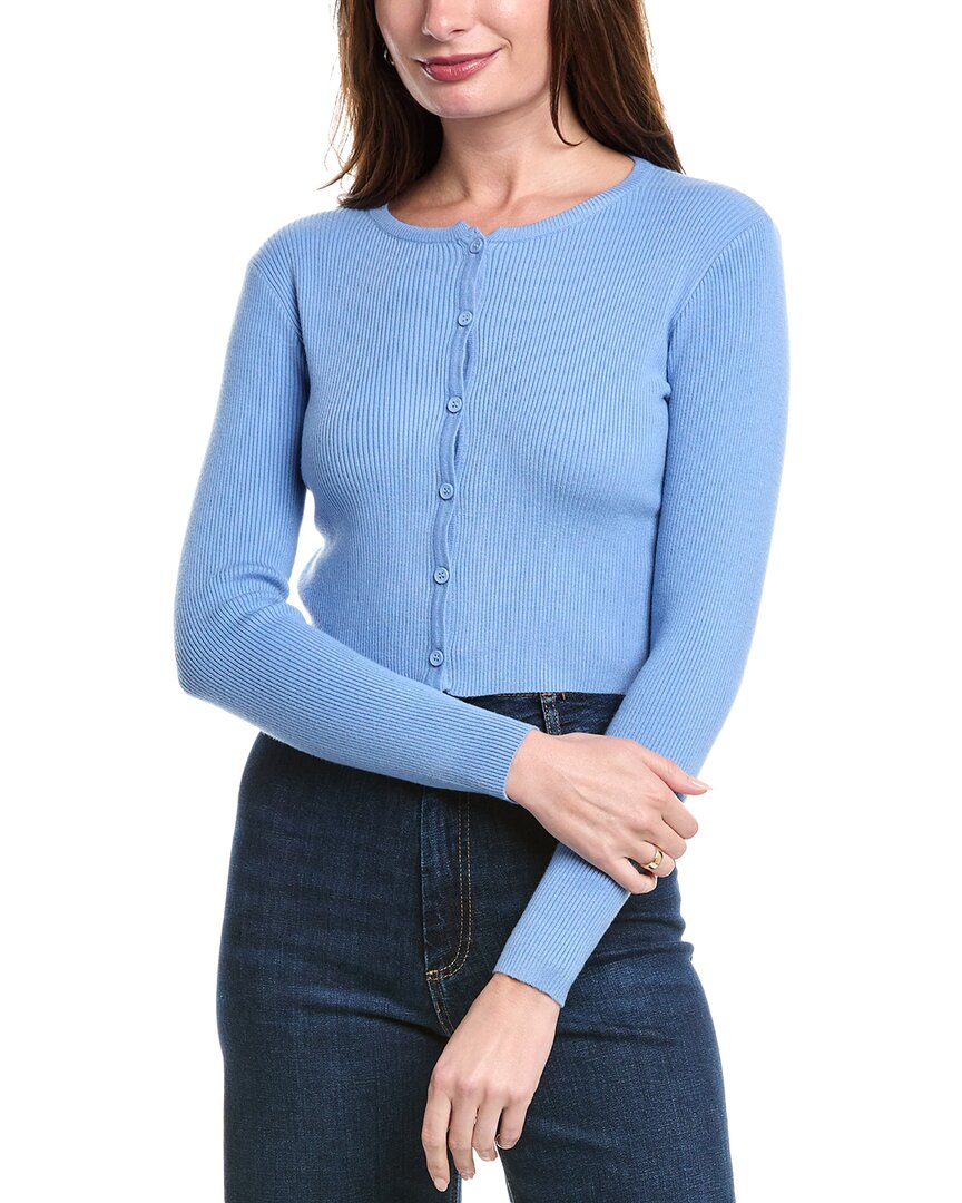 POINT POINT RIB CROPPED CARDIGAN