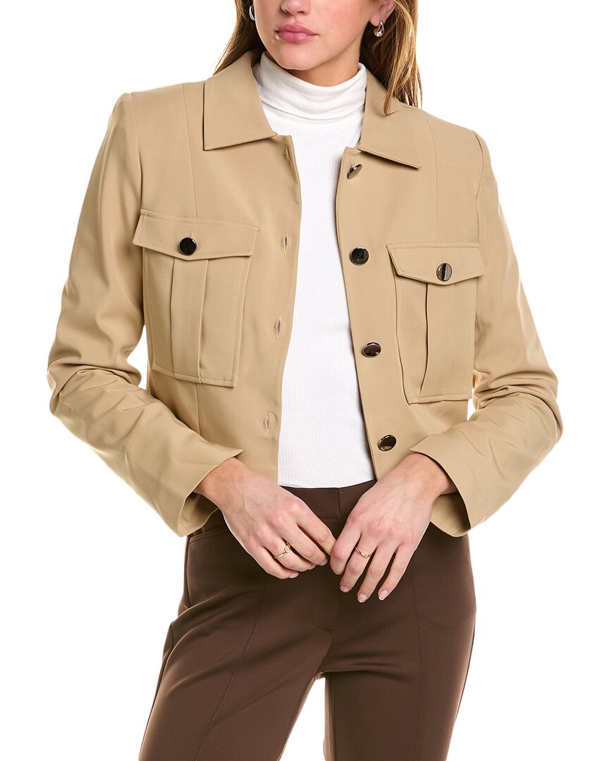 Theo The Label Gaia Military Jacket In Brown