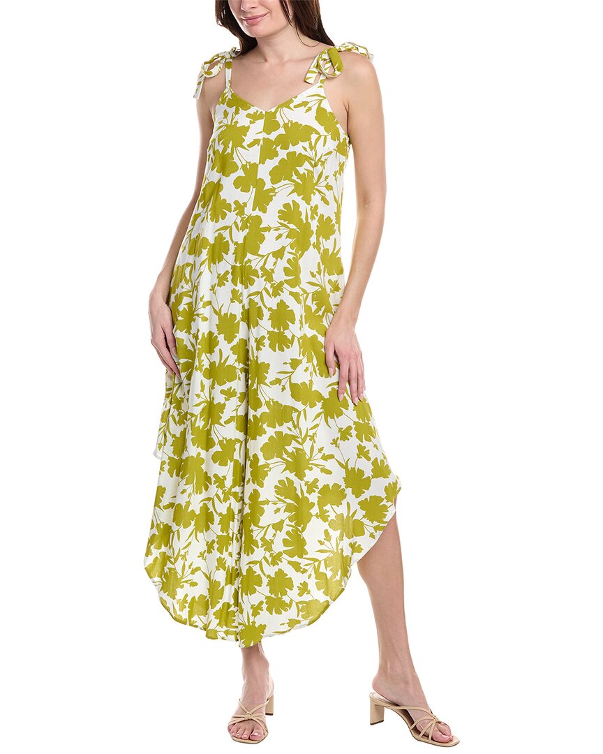 Shop Vince Camuto Bow Shoulder Jumpsuit In Green