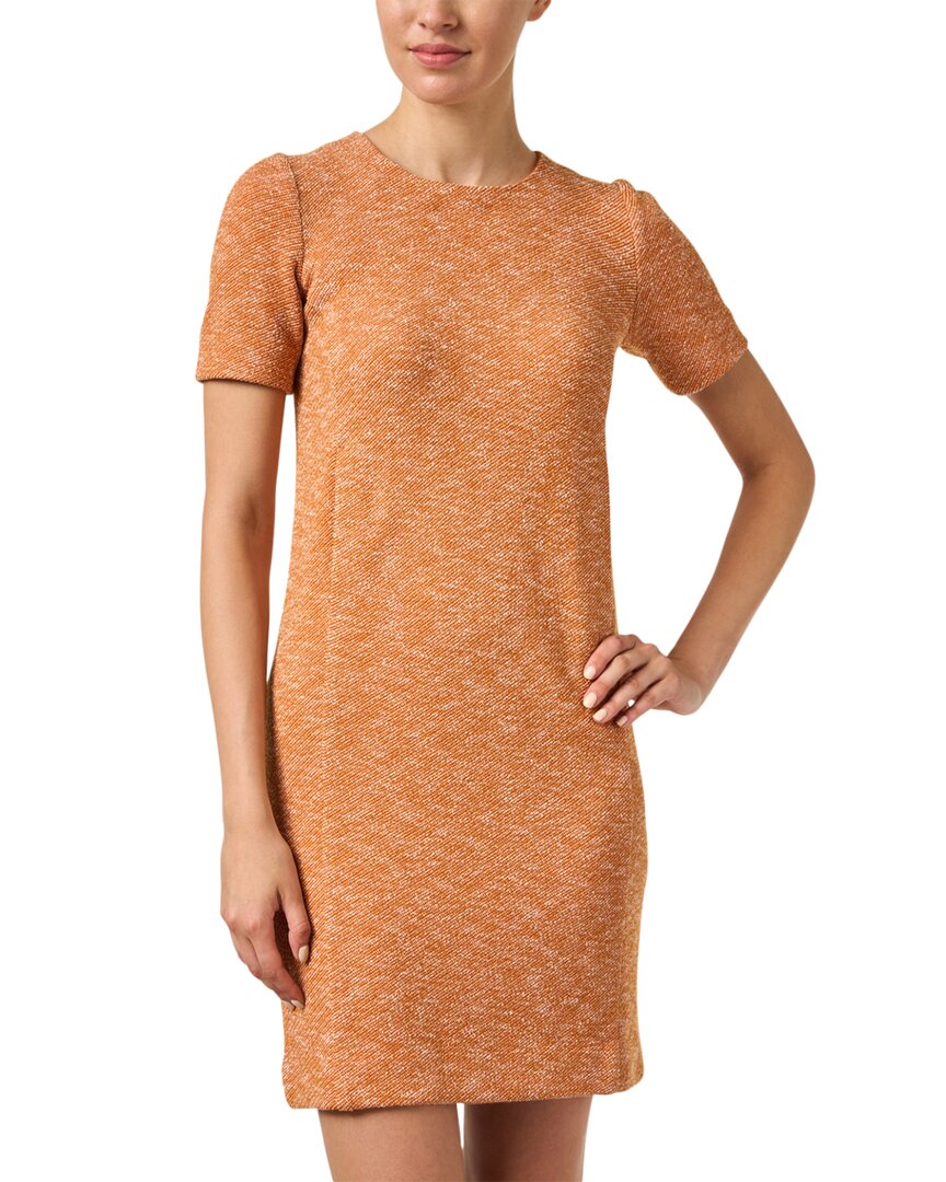 Amina Rubinacci Woman Mini Dress Rust Size 6 Wool, Viscose, Polyamide, Virgin Wool