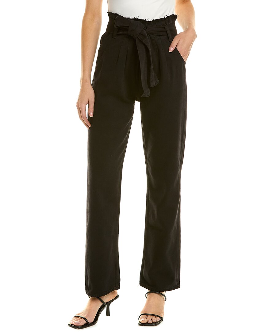 Shop Hudson Jeans High-rise Paperbag Straight Pant In Black