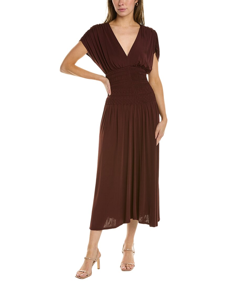 Shop A.l.c . Demi Midi Dress In Brown