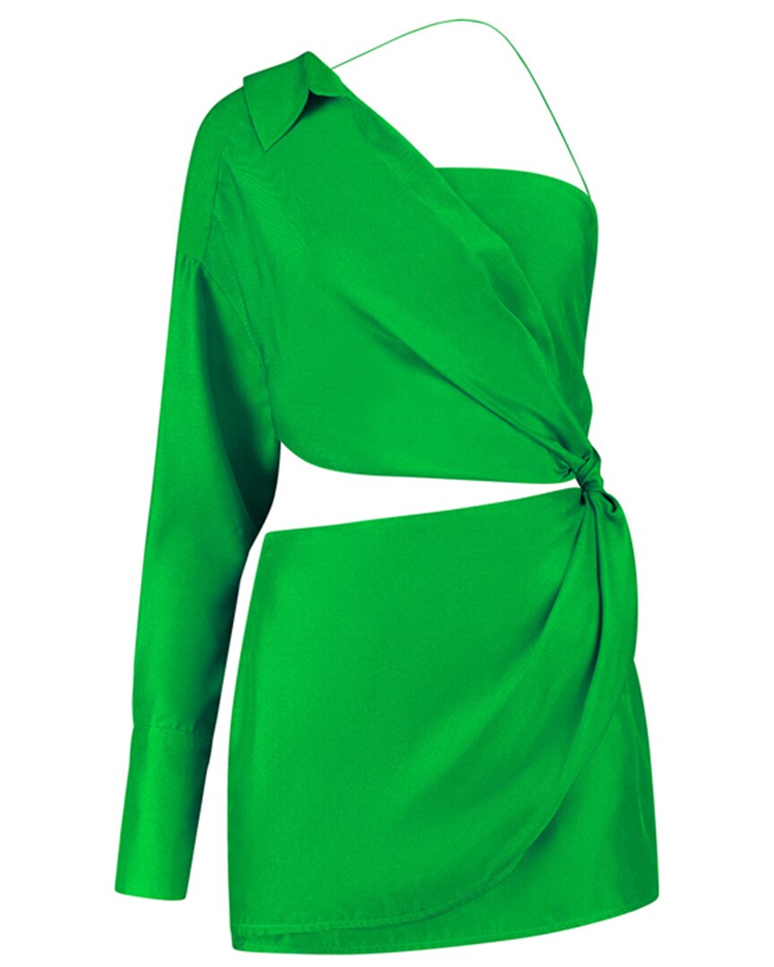 Gauge81 Arica Silk Mini Dress In Green