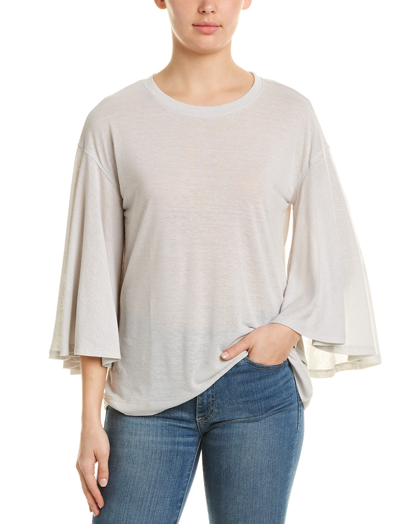 Image of David Lerner Flutter Sleeve Top