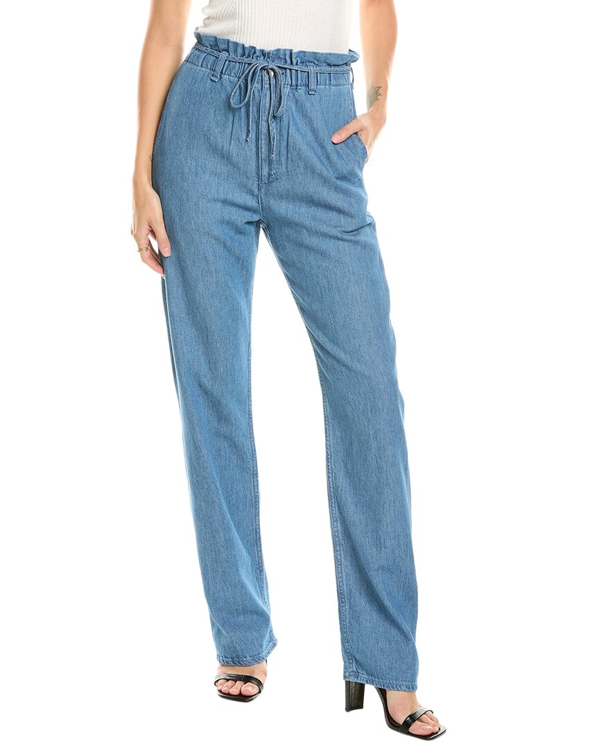 Rag & Bone Dark Indigo Linen-blend Straight Jean In Blue