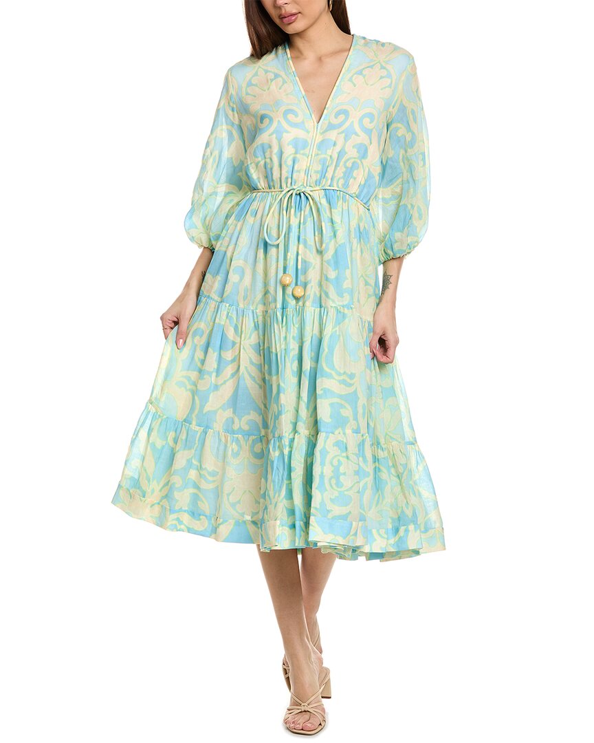 Alexis Vilas Midi Dress In Blue