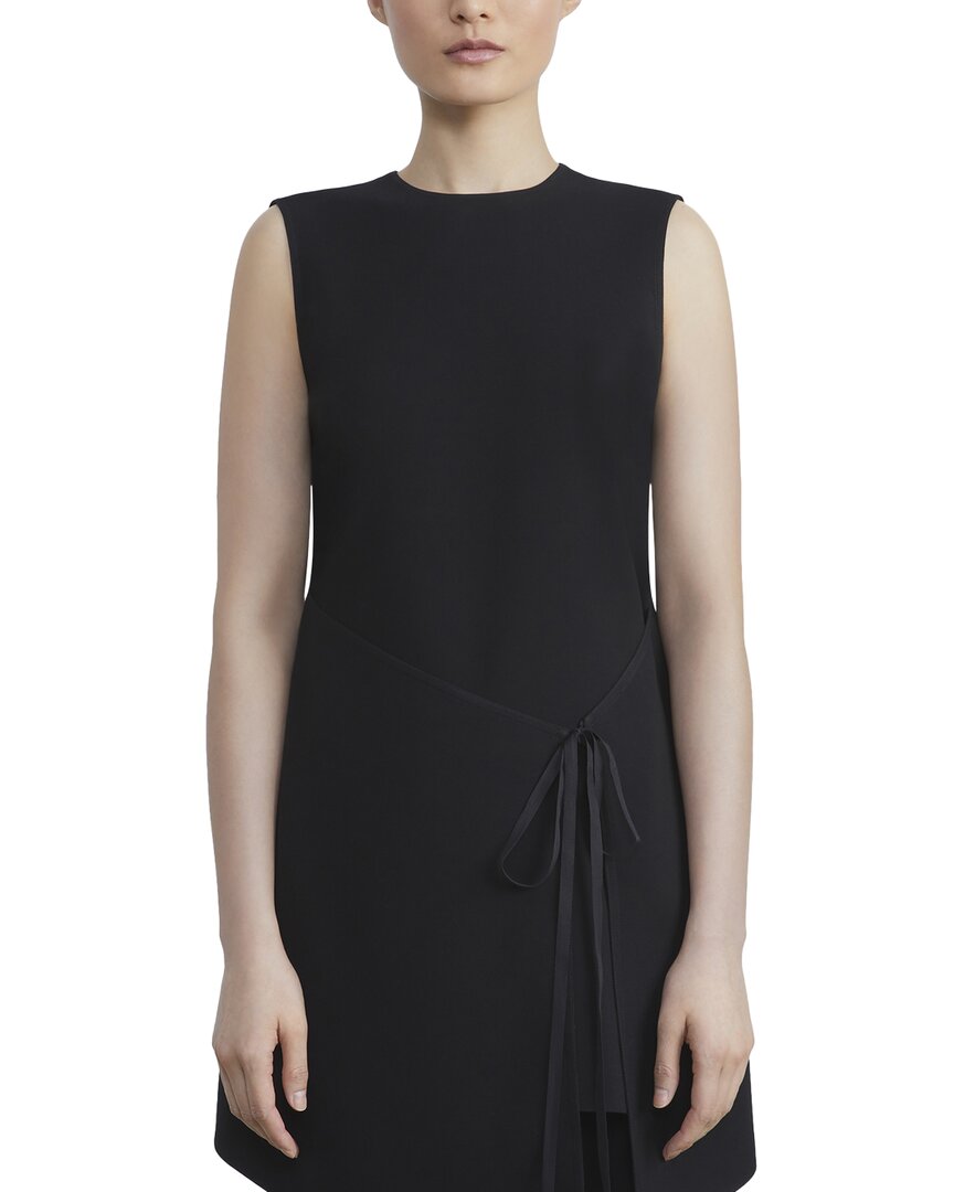 Lafayette 148 New York Tie Front Tunic In Black