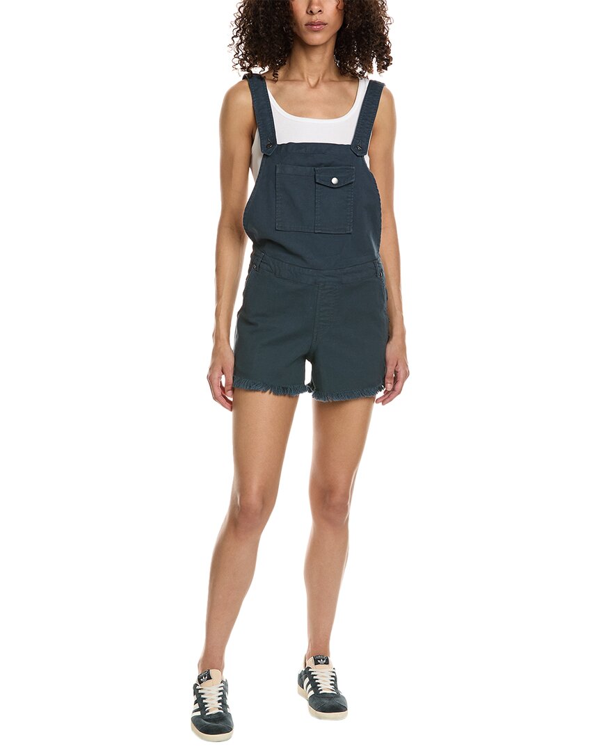 Shop Chaser Vintage Canvas Cross Back Shortall In Blue