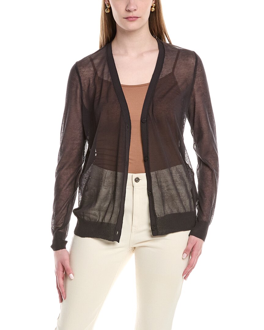 LAFAYETTE 148 LAFAYETTE 148 NEW YORK V-NECK BUTTON FRONT WOOL-BLEND CARDIGAN