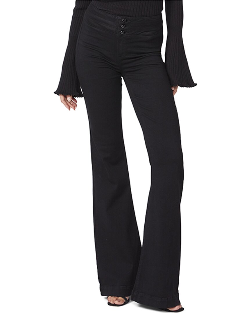 Paige Corset Genevieve Wide Flare Pant In Black