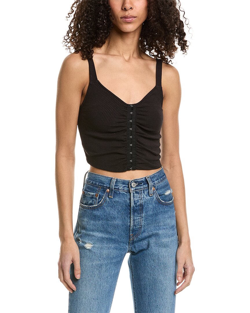 Shop Project Social T Sully Ruched Front Rib Tank In Black