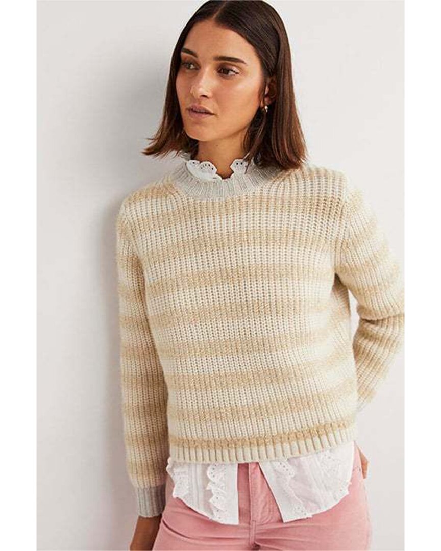 Shop Boden Tinsel Stripe Wool & Alpaca-blend Jumper