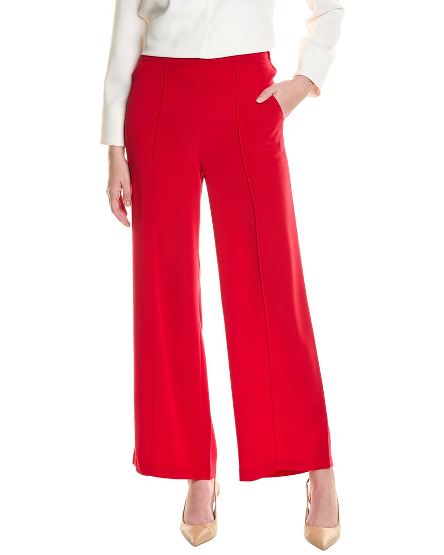 St John St. John Wool-blend Pant In Red