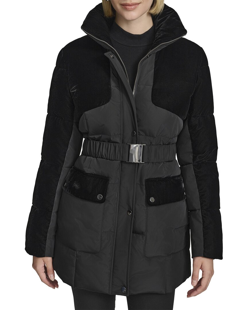 Andrew Marc Kempsey Coat In Black