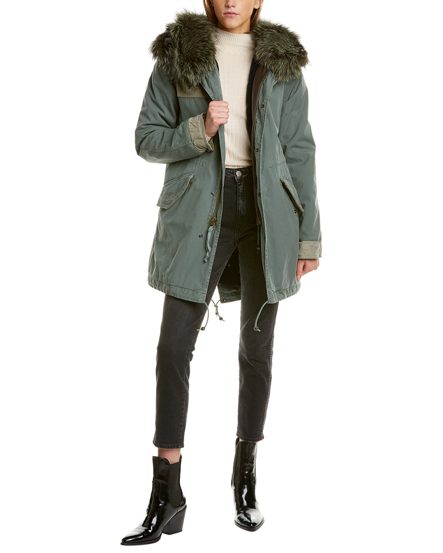 Image of Mr & Mrs Italy New York Leather-Trim Wool-Blend Parka