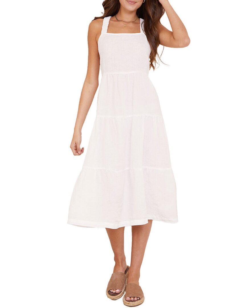 Bella Dahl Scrunch Strap Tiered Midi Dress ModeSens