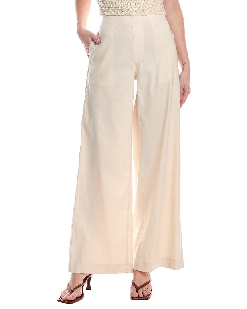 Rag & Bone Morgan Ivory Linen-blend Pant Jean In White