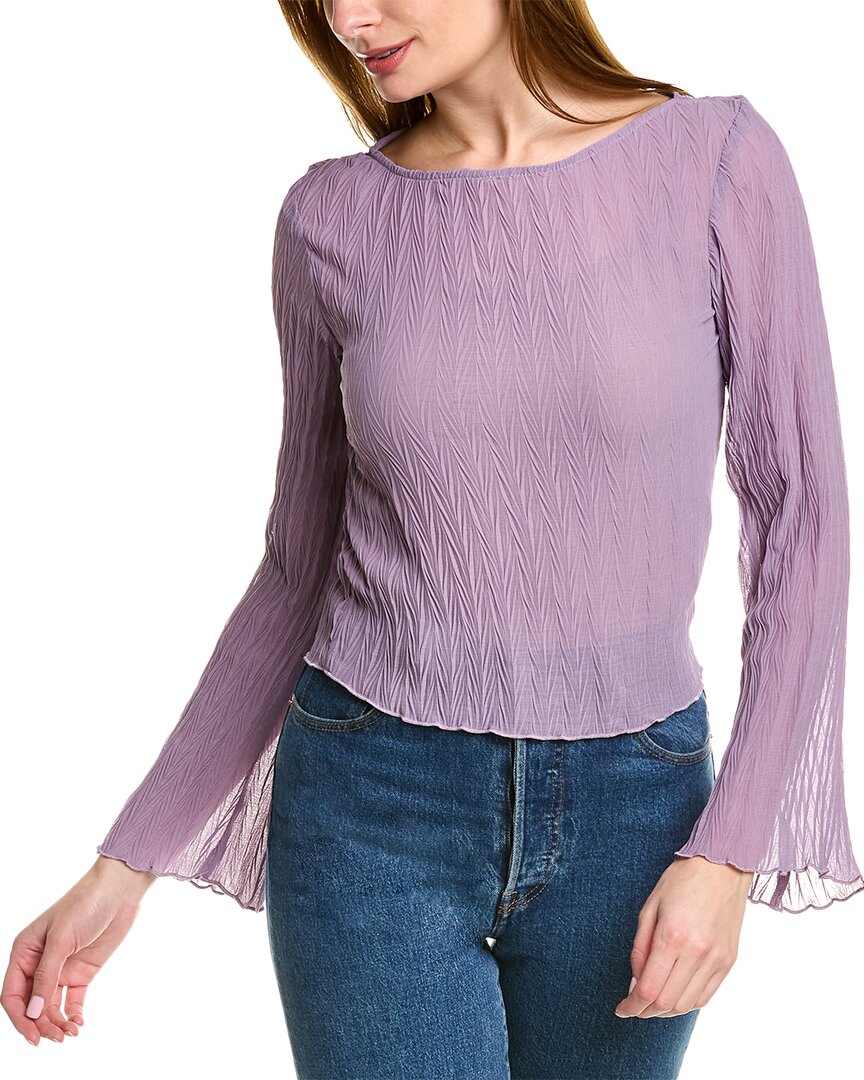 Aiden Pleated Top In Purple